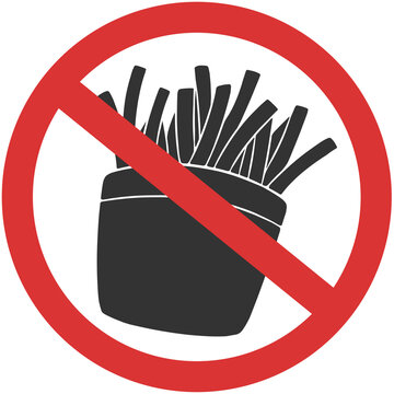 recommend clip art: black silhouette no french fries sign