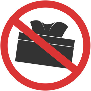 recommend clip art: black silhouette no tissue box sign