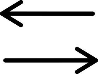 Transfer arrows icon in linear style. Vector.