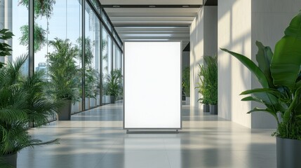 Fototapeta premium Blank Billboard in Modern Lobby