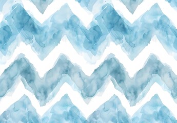 Obraz premium Watercolor Light Blue Chevron Pattern