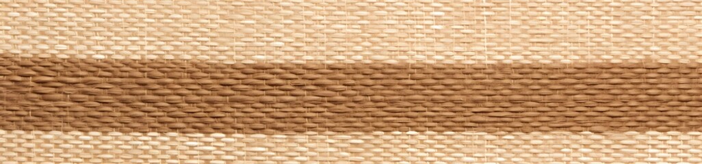 Natural Sisal Fiber Texture Background With Brown And Beige Stripes