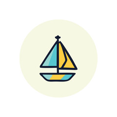 Sailboat Logo Icon Design Vector Template