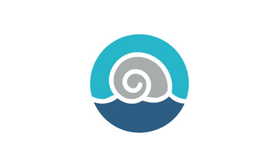 a graphic image with a sea snail theme, on a white background. vector graphic base.