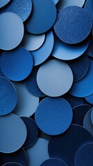 Abstract blue circles create mesmerizing bokeh effect. Artistic background or design concept .