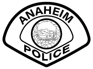 Fototapeta premium ANAHEIM POLICE PATCH VECTOR FILE Blank, outline vector, SVG Badge, DXF, CNC Router File, Laser Engraving, Cricut, Ezcad, Digital Cutting File for laser cutting, laser engraving template
