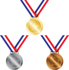 Gold Silver and Bronze Medals