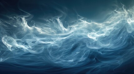 Fototapeta premium Abstract swirling blue and white clouds with a dreamlike and ethereal quality.