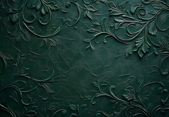 Elegant Green Floral Pattern Background