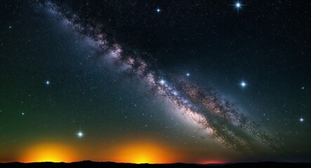 Dark space with shining stars abstract background composition