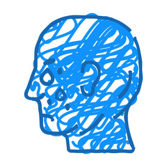 tears problem doodle icon sketch vector. tears problem sign. isolated symbol illustration