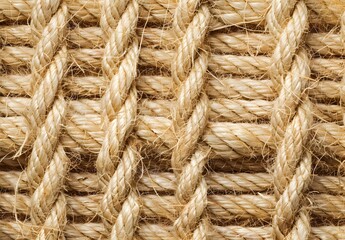 Fototapeta premium Beige Jute Rope Texture Background