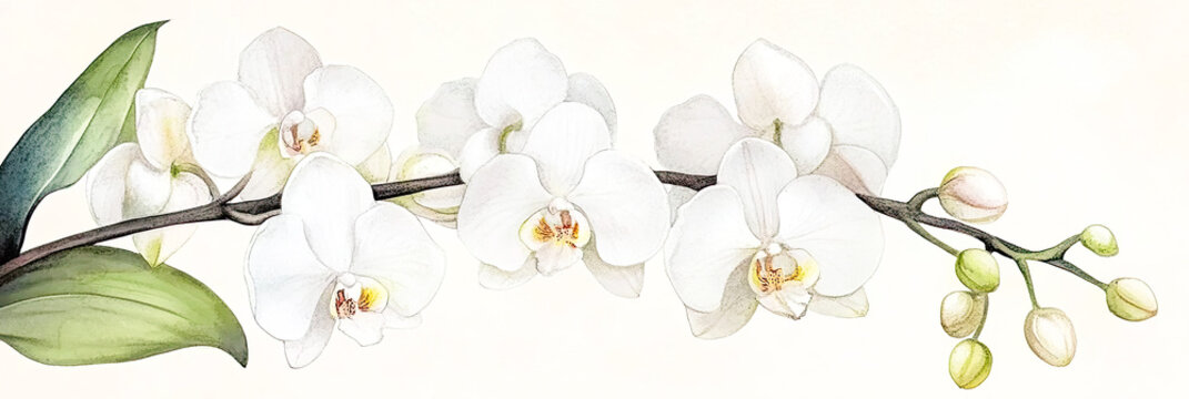 Eine Orchidee auf neutralem Hintergrund 