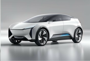 Side view design  of modern futuristic electric car