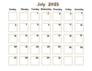 Calendar 2025 for Kid and  Childern with Colouful Vintage, Pastel Version 2