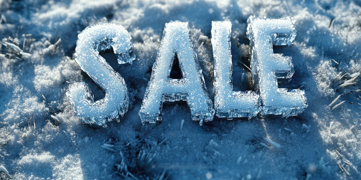 Ice sales written on ground