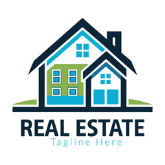 unique real estate home logo design template