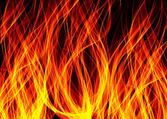 fire flames on black