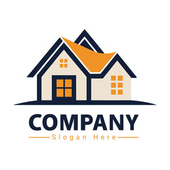 unique real estate home logo design template