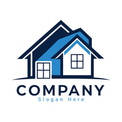 unique real estate home logo design template