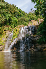 Obraz premium waterfall in the forest of Costa Rica