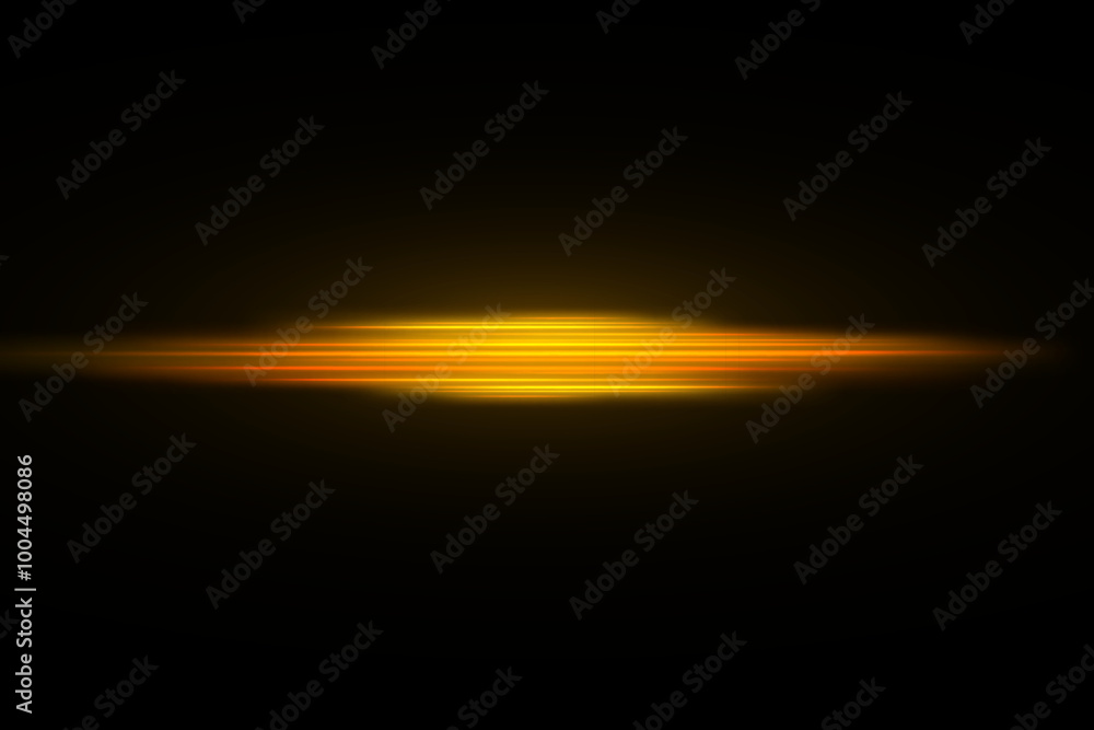 Poster horizontal dynamic light golden lines.bright rays of light. vector illustration.bright golden flashe