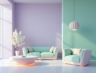 Pastel Living Room