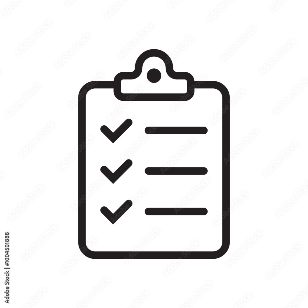 Poster clipboard icon isolated on background. checklist sign symbol for web site and app design.