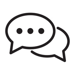 Chat icon. Talk speech bubble icon. Dialogue balloon icon.