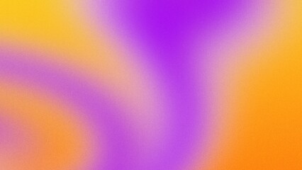 A gradient background featuring orange, purple, and yellow colors with a grainy noise texture, suitable for web banners or poster designs, giving a subtle vintage effect.