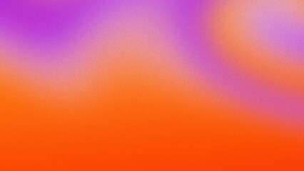 A smooth gradient of purple, orange, pink, and yellow colors with a grainy noise texture, designed for use in web banners or posters.