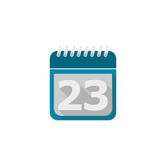 Calendars for all 31 days of a month. Calendar number 23 icon