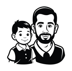 father -holding-a-child-vector-illustration-vector 