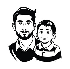father -holding-a-child-vector-illustration-vector 