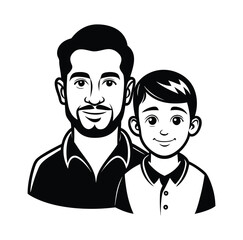 father -holding-a-child-vector-illustration-vector 