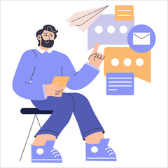 Diversity Businessman. Flat Vector Illustration