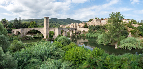 Fototapeta premium Picturesque medieval town of Besalú. Girona, Costa Brava. Catalonia. Spain