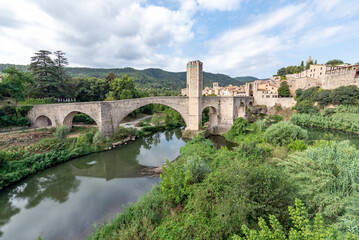 Fototapeta premium Picturesque medieval town of Besalú. Girona, Costa Brava. Catalonia. Spain