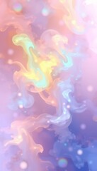 Obraz premium Vertical Abstract Rainbow Light with Ethereal Glow