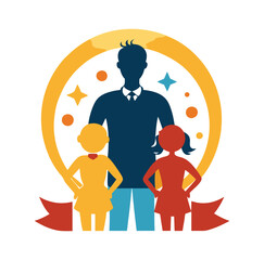 father -holding-a-child-vector-illustration-vector 