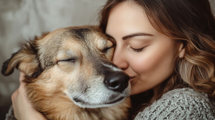 Dog Lover with Puppy