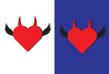 Davil love typography t-shirt design 