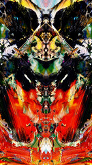 Fototapeta premium abstract background wallpaper. Modern motif visual art. Mixtures of oil paint. Trendy hand painting canvas. Wall decor and Wall art prints Idea. 3D Texture. Art object 