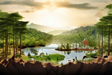 Fototapeta premium co management of natural resources a model of co management of