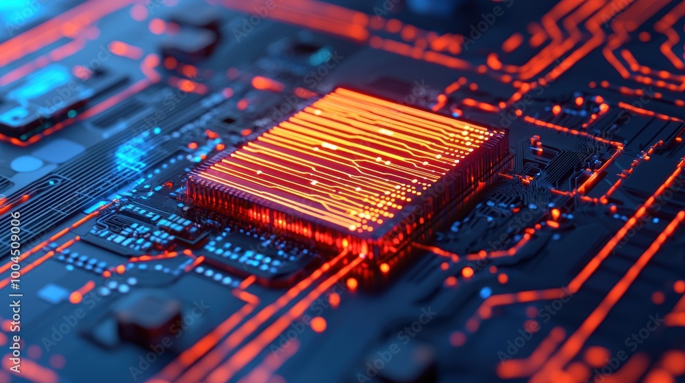 Poster abstract technology background with circuit board design
