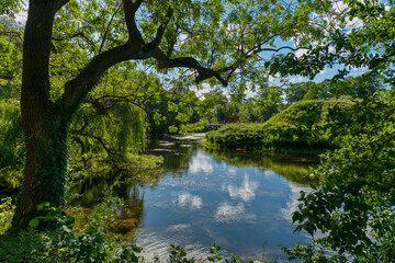 Copenhagen, the capital of Denmark, is located on the offshore islands of Zealand and Amager. It is connected to Malmo in southern Sweden via the Öresund Bridge.
