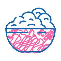 ground meat doodle icon sketch vector. ground meat sign. isolated symbol illustration