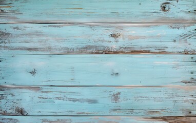 Naklejka premium Distressed Turquoise Wooden Plank Background