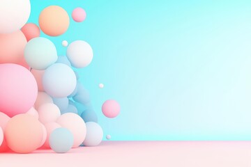Abstract gradient background, soft pastel transitions, 3D illustration