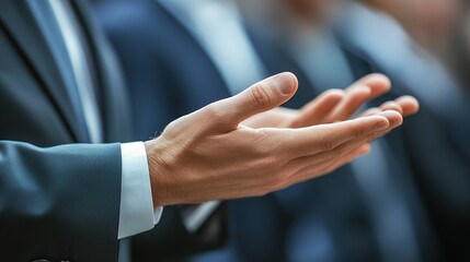 Hands Gesturing in Professional Setting